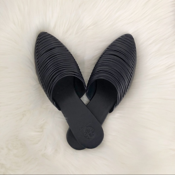 Tory Burch Shoes - TORY BURCH | Black Sienna Flat Mules/Slides Sz. 10